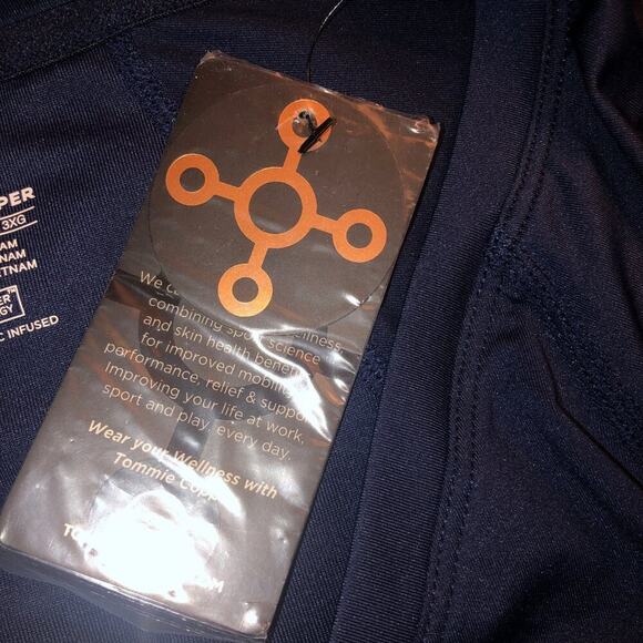 Tommie Copper NWT V-Neck Shoulder A-Line Shirt Dark Navy - Size 3XL - Picture 4 of 5